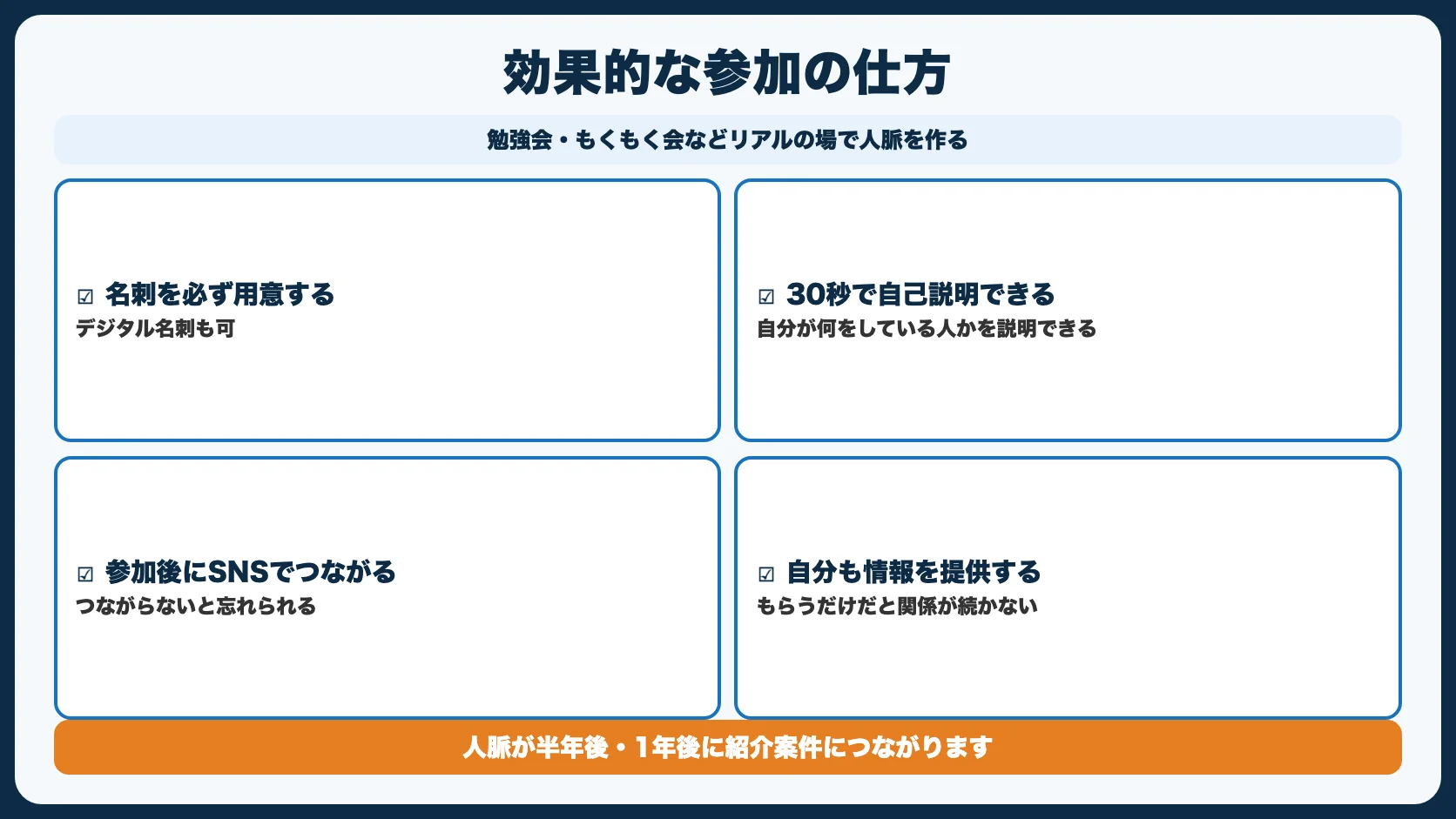 方法7：イベント・コミュニティに参加する