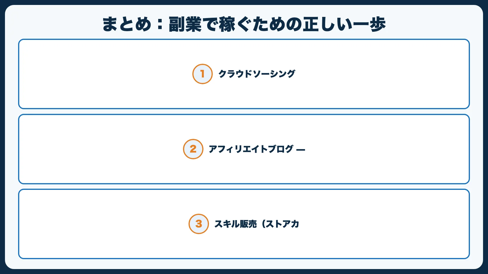 まとめ：副業で稼ぐための正しい一歩